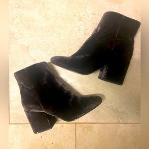 Sam Edelman Velvet Booties (Deep Purple)
